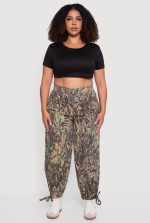 Plus Size Hunter Camo Twill Cargo Joggers